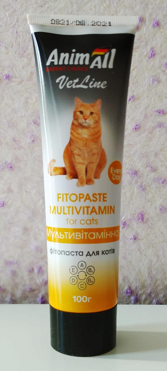 AnimAll VetLine Фітопаста мультивітамінна для котів 100 грам