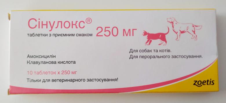 Антибиотик Синулокс 250 мг