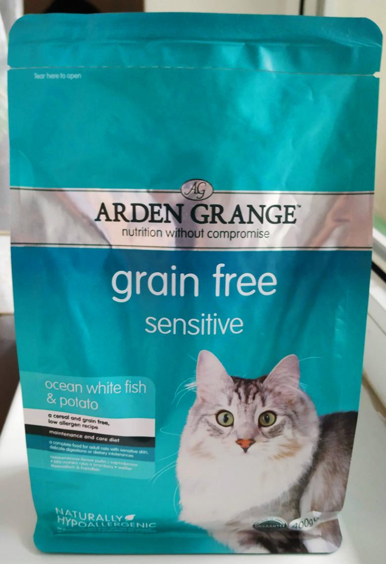 Arden Grange Sensitive Grain Free Ocean White Fish and Potato 400 грамм