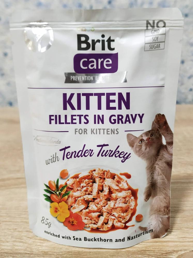 Brit Care Cat Fillets In Gravy Кусочки филе в соусе с индейкой для котят