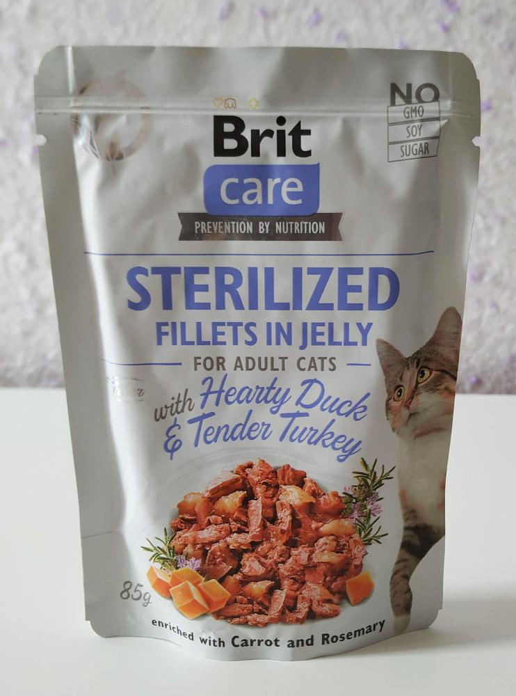 Brit Care Cat Fillets In Jelly утка с индейкой для стерилизованных кошек
