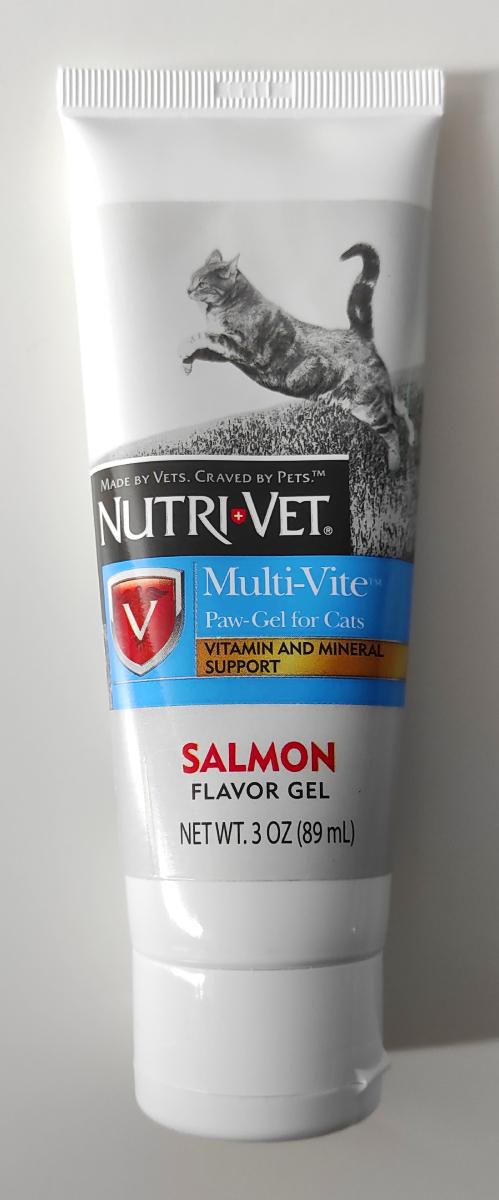 Гель для кошек Nutri-Vet Multi-Vite Paw-Gel for cats Salmon Flavor Gel