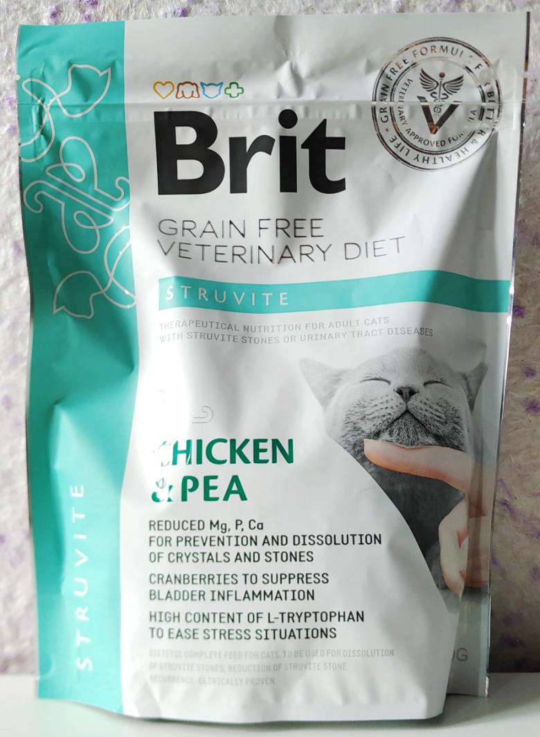 Лечебный сухой корм для кошек Brit VetDiets Struvite Cat