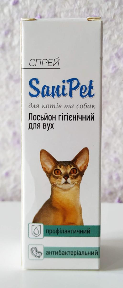 Лосьйон для вух котів та собак Природа Sani Pet 30 мл