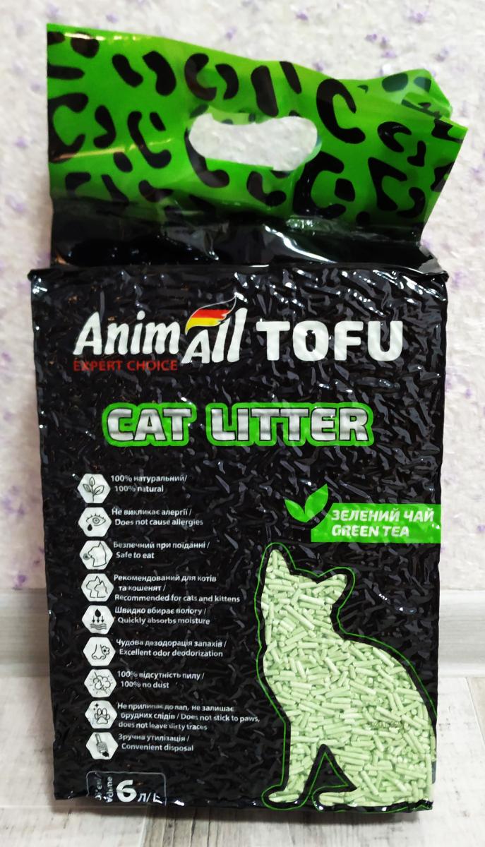 Наповнювач соєвий AnimAll Tofu Cat Litter Green tea з ароматом зеленого чаю