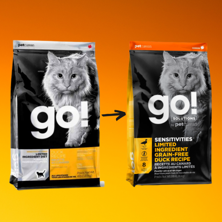Обновленная упаковка GO! Sensitivities Limited Ingredient Grain Free Duck Recipe