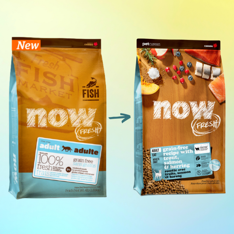 Обновленная упаковка Now Fresh Adult Cat Grain Free Fish Recipe