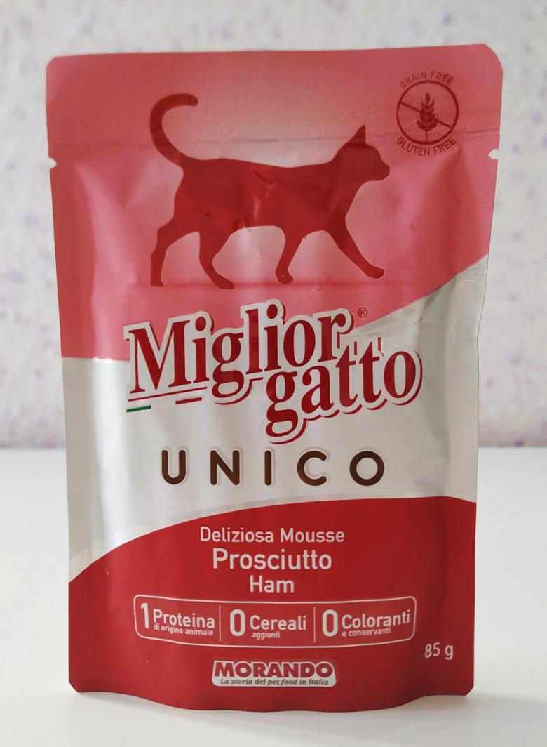 Паштет Migliorgatto Unico со вкусом прошутто