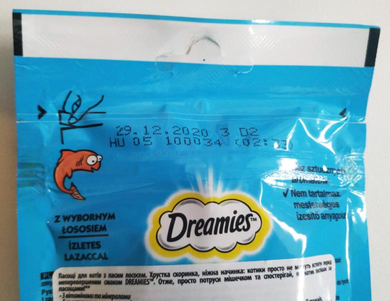 Срок годности Dreamies со вкусом лосося