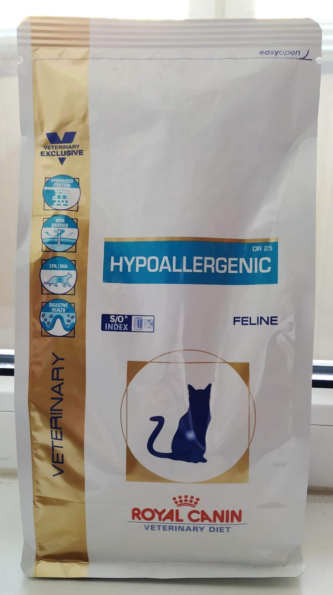 Старый дизайн упаковки Royal Canin Hypoallergenic Feline