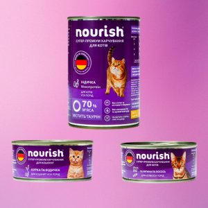 Відгуки: Nourish беззерновий вологий корм для котів