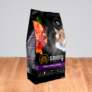 Отзывы: Сухой корм Savory (Сейвори) Steril Fresh Lamb & Chicken для стерилизованных кошек со свежим ягненком и курицей